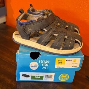 Stride Rite Kids Sandals - Dark Gray and Blue